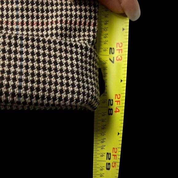 Dismero Italy Women's Houndstooth Ankle Tuxedo Cuffed Trouser Pants Size 8 - Picture 11 of 12